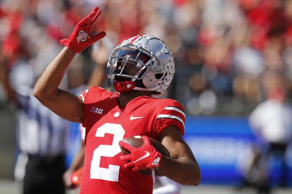 Buckeyes celebrate Kamryn Babb's first touchdown 