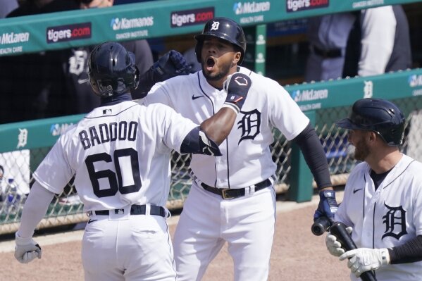 Detroit's Baddoo homers on first pitch of first MLB at-bat