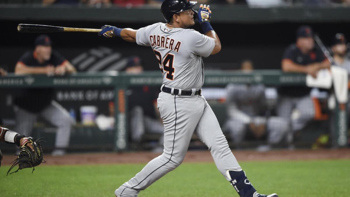 Tigers' Miguel Cabrera records first multi-homer game since 2016 