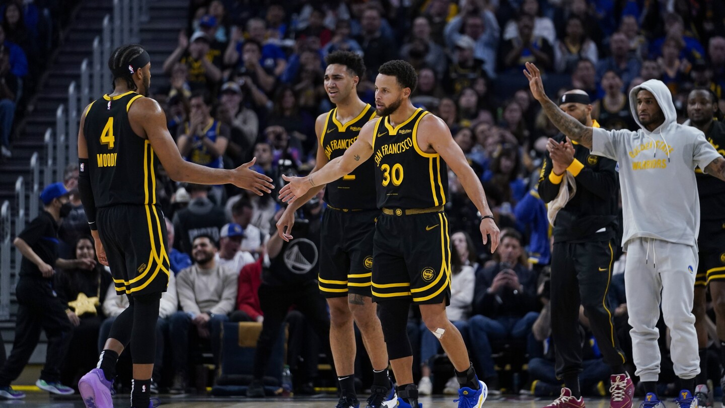 Stephen Curry outduels former teammate Jordan Poole to help Warriors beat Wizards, 129-118