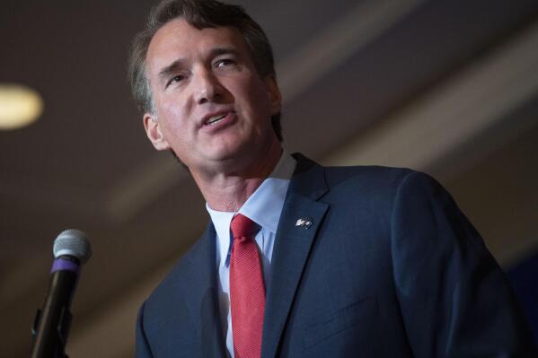 Virginia Republican gubernatorial candidate Glenn Youngkin addresses the Virginia FREE Leadership Luncheon in McLean, Va., Wednesday, Sept. 1, 2021. (AP Photo/Cliff Owen)