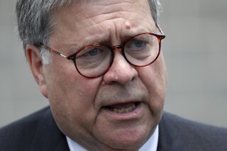 Attorney General William Barr speaks during a tour of a federal prison Monday, July 8, 2019, in Edgefield, S.C. (AP Photo/John Bazemore)