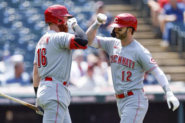 Naquin homers, Reds down Guardians 4-2 for 2-game sweep