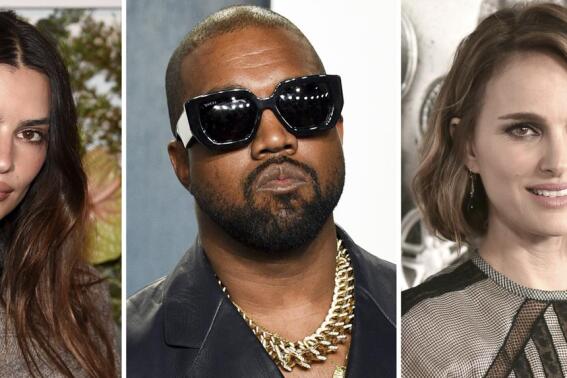This combination photo of celebrities with birthdays from June 5 - June 11 shows Mark Wahlberg, from left, Natalie Morales, Emily Ratajkowski, Kanye West, Natalie Portman, Faith Evans, and Peter Dinklage. (AP Photo)