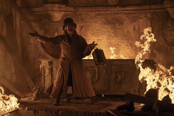 This image released by Focus Features shows Willem Dafoe in a scene from "Nosferatu." (Focus Features via AP)