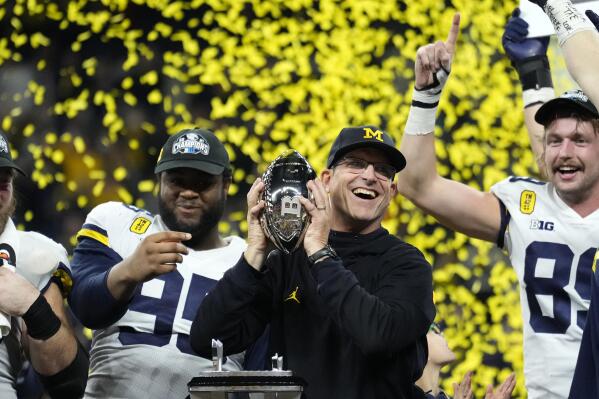 Michigan's Jim Harbaugh is AP coach of the year, Fickell 2nd | AP News