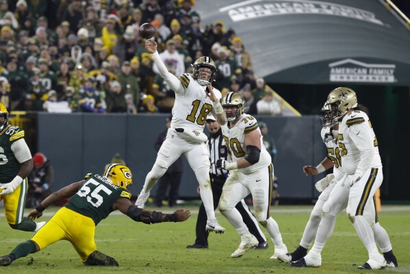 Saints rookie QB Spencer Rattler has frustrating night in shutout loss to  Packers | AP News