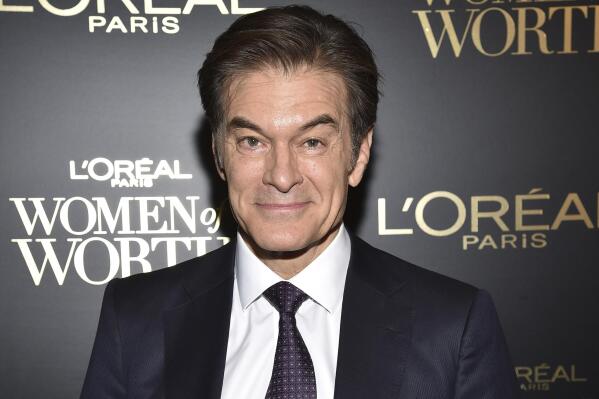 FILE - This Dec. 4, 2019 file photo shows Dr. Mehmet Oz at the 14th annual L'Oreal Paris Women of Worth Gala in New York. Oz is running in the 2022 Republican primary election for Pennsylvania's open U.S. Senate seat. (Photo by Evan Agostini/Invision/AP, File)
