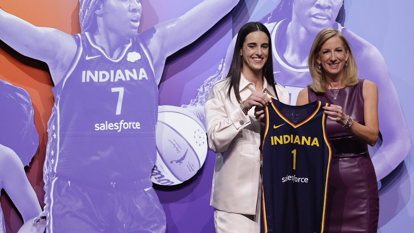 Caitlin Clark selected with No. 1 in the WNBA draft by the Indiana