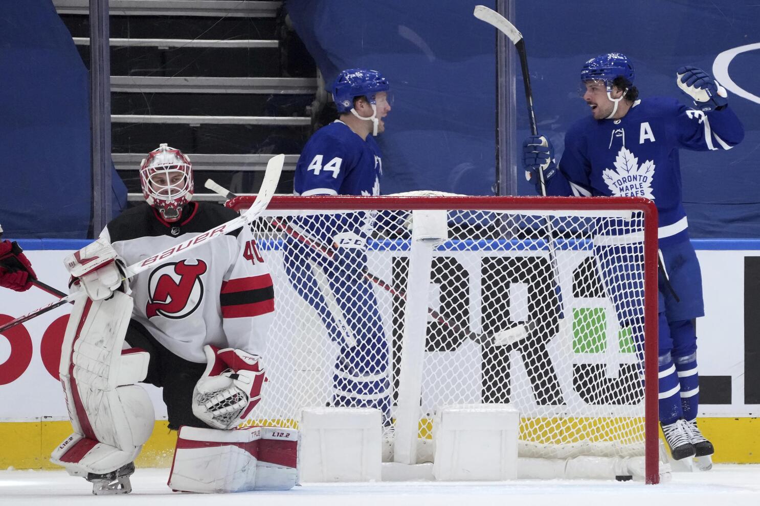 Maple Leafs break three-game losing streak with win over Devils