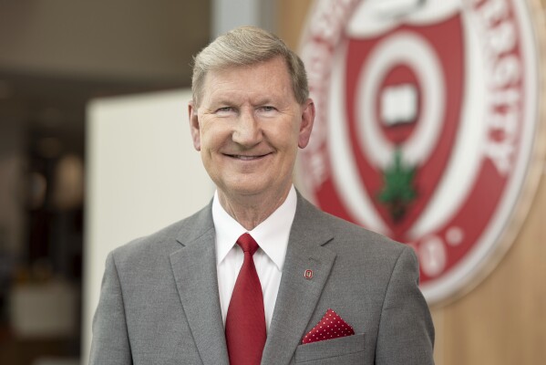 This undated photo provided by Ohio State University shows Walter "Ted" Carter Jr., who on Tuesday, Aug. 22, 2023, was named the next president of the institution. (Jodi Miller/Ohio State University via AP)