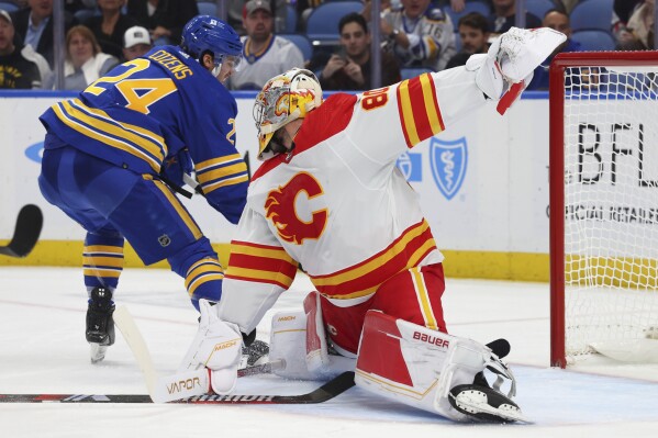 Flames use team effort to defeat Sabres in Buffalo