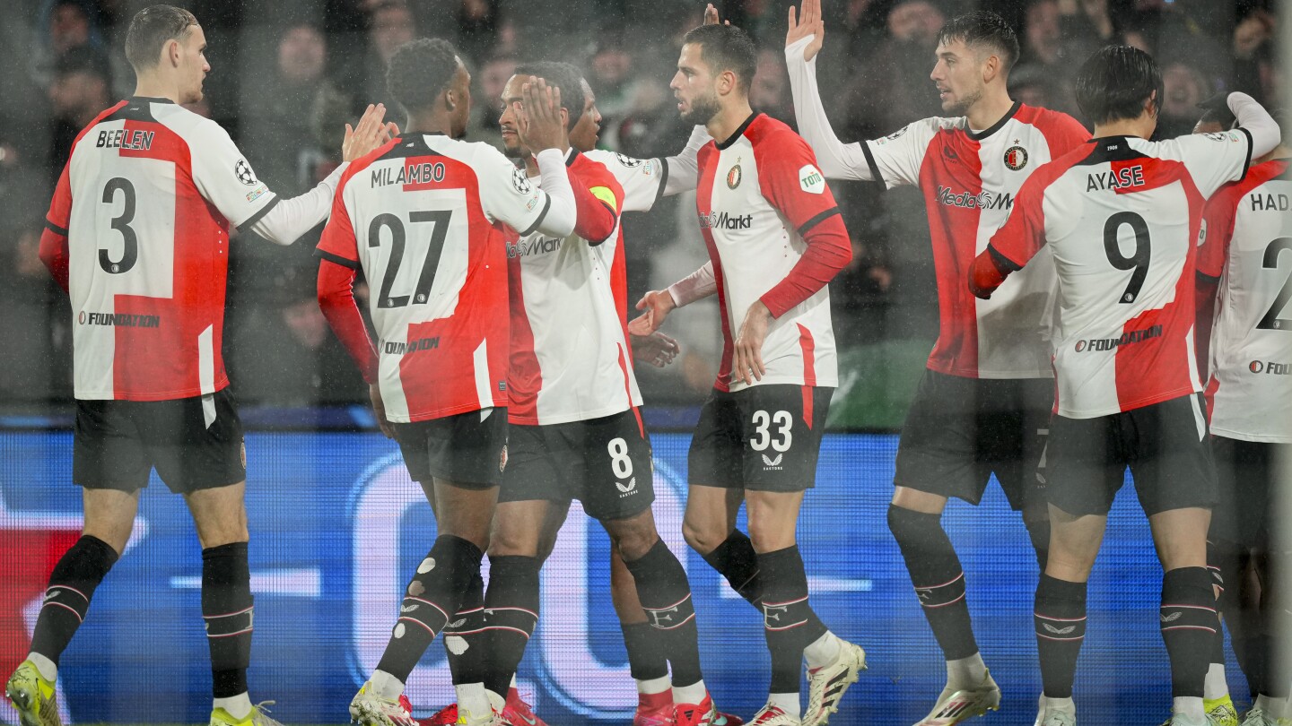 Feyenoord secures 1-0 lead over AC Milan in Champions League play-off