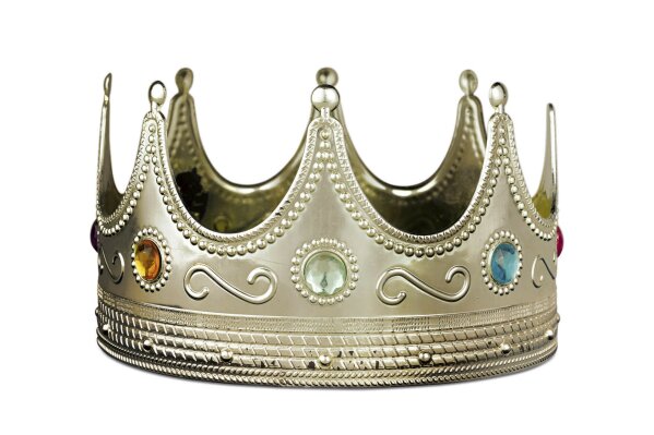 This photo, provided by Sotheby's, shows the crown worn and signed by rapper Notorious B.I.G. during a 1997 photo shoot, three days before he was killed in Los Angeles. The item is up for auction at Sotheby's, the first-ever dedicated hip-hop auction at a major international auction house. (Sotheby's via AP)