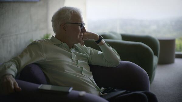 This image released by Apple TV+ shows Steve Martin in a scene from the documentary "Steve! (Martin) a Documentary in 2 Pieces." (Apple TV+ via AP)