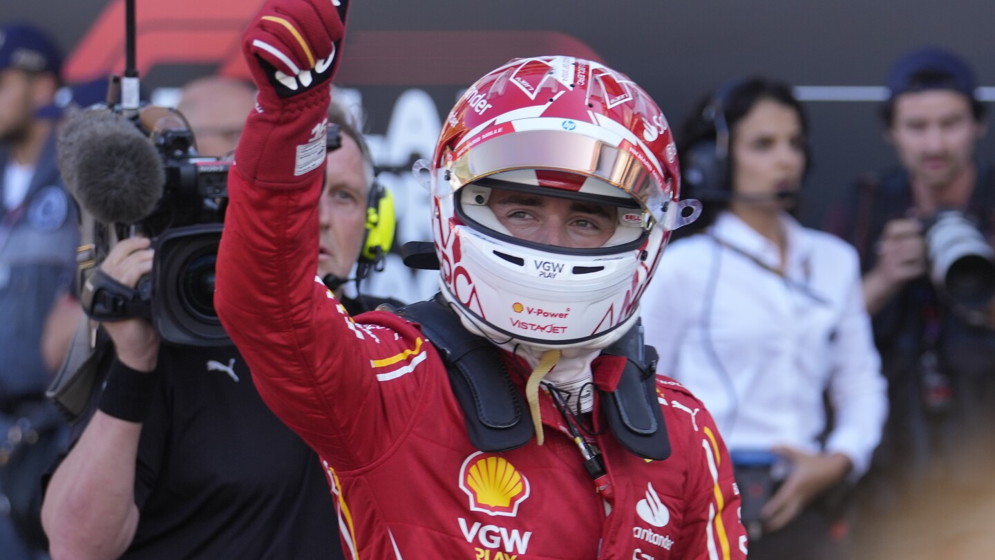 МОНАКО (AP) — Шарл Льоклер спечели първа позиция за Ферари