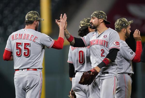 Nick Castellanos homered, bat checked in Reds win