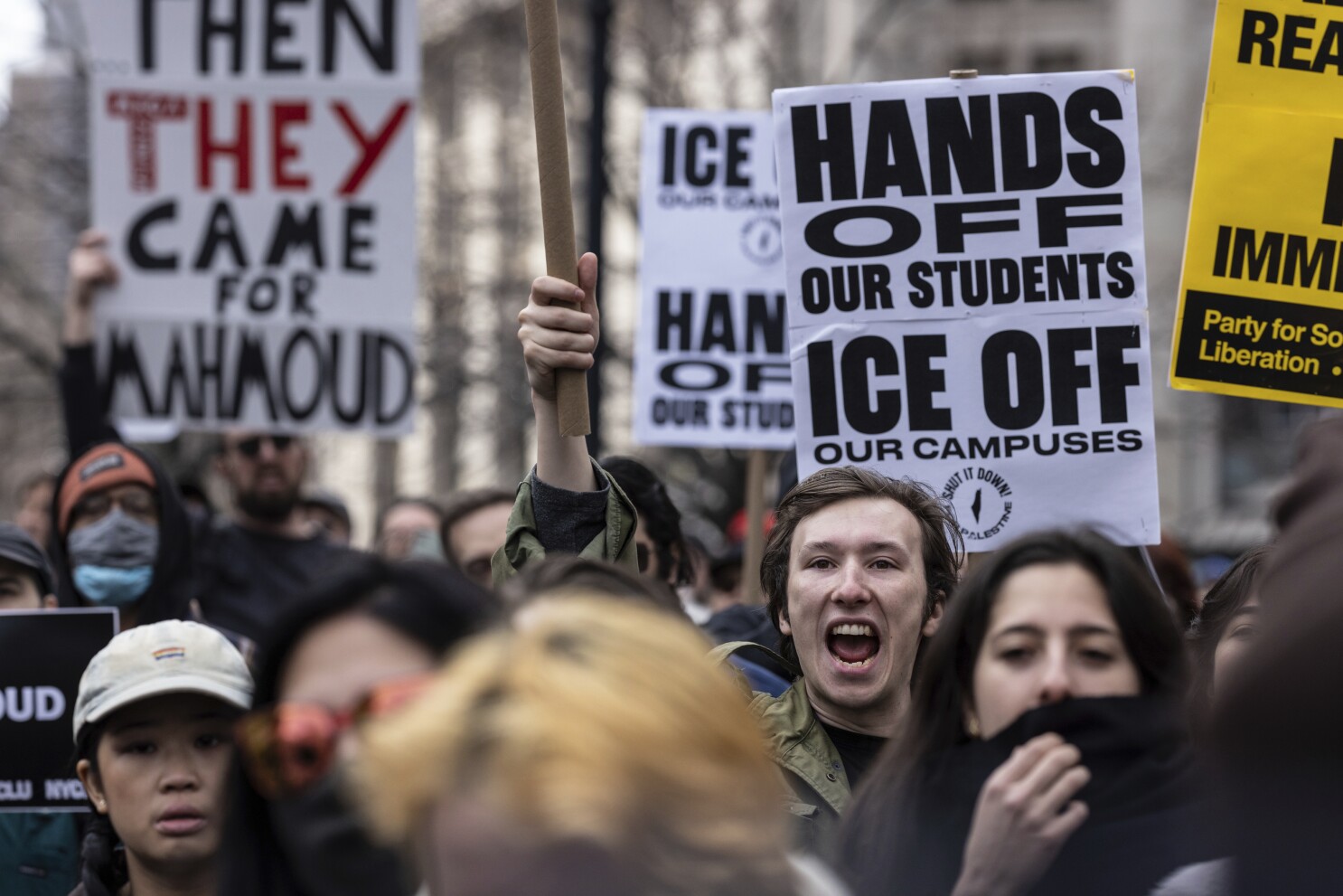 The Justice Department is investigating whether Columbia University hid students sought by the US