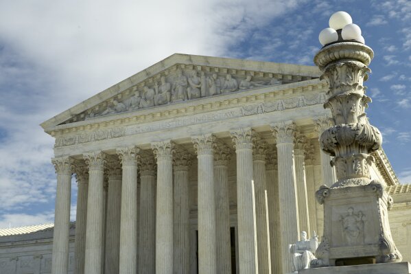 FILE - This is a Jan. 27, 2020 file photo of The Supreme Court in Washington. (AP Photo/Mark Tenally)