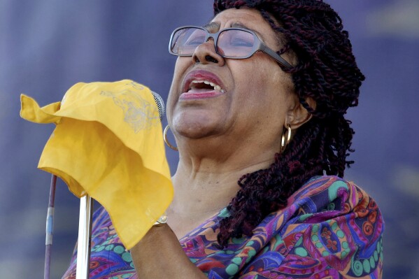 Jean Knight and her band perform on the Abita Beer Stage during the fourth and final day of the 33rd annual French Quarter Festival, April 10, 2016, in New Orleans. Knight, a New Orleans-born soul singer known for her 1971 hit "Mr. Big Stuff," died Wednesday, Nov. 22, 2023, at age 80 from natural causes, family representative Mona Giamanco said. She confirmed the death to the 花椒直播 Press on Monday afternoon, Nov. 27. (Eliot Kamenitz/The Times-Picayune/The New Orleans Advocate via AP)