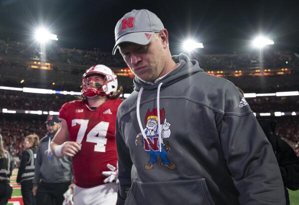 Nebraska coach Scott Frost walks off the field after the team's loss to Georgia Southern during an NCAA college football game Saturday, Sept. 10, 2022, in Lincoln, Neb. (Noah Riffe/Lincoln Journal Star via AP)