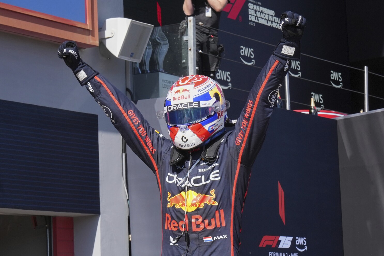 Red Bull driver Max Verstappen wins F1's Emilia-Romagna Grand Prix to end Piastri's streak