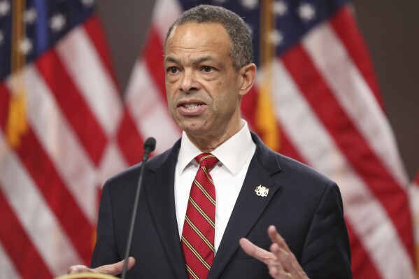 Maryland state Sen. Malcolm Augustine, a Democrat, talks about a measure to create consumer protections for residential customers who decide to buy electricity directly from alternative energy suppliers, shortly before the state Senate passed the bill 33-14 on Friday, March 8, 2024 in Annapolis, Md. (AP Photo/Brian Witte)