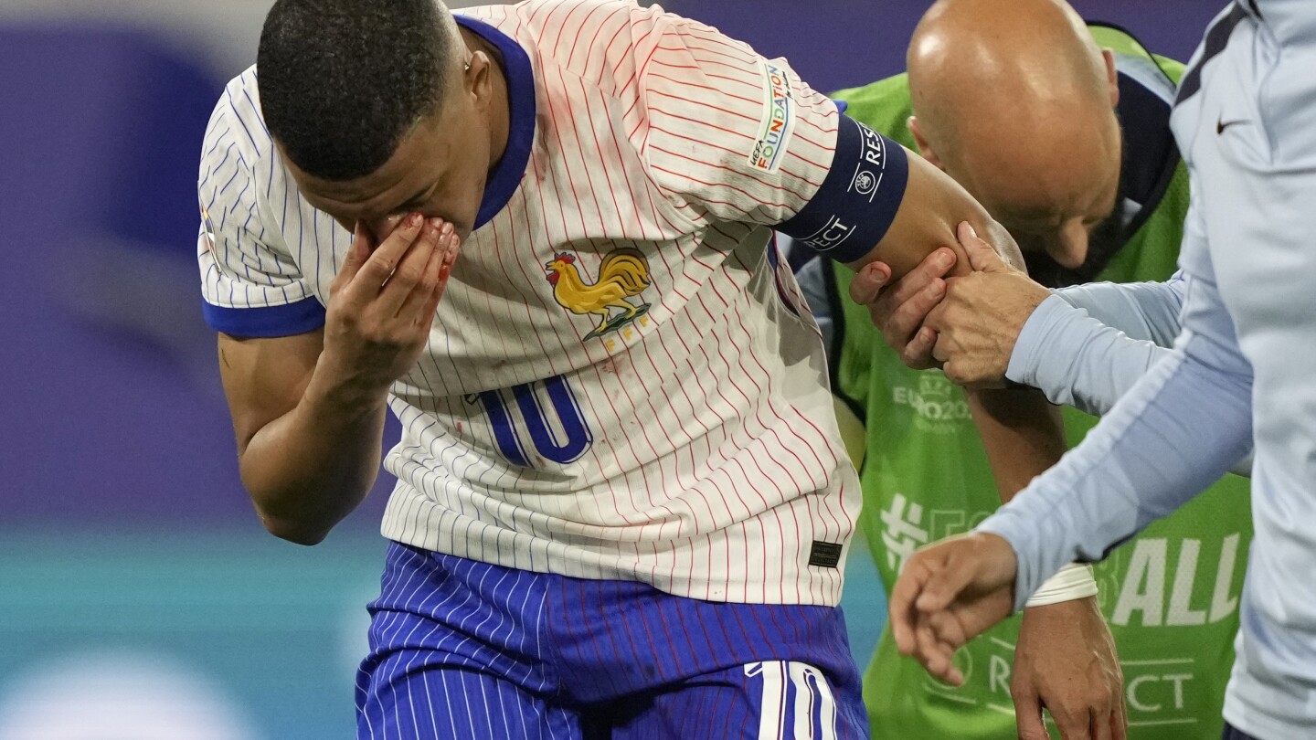 Euro 2024 : Mbappé souffre du nez ensanglanté alors que la France bat l’Autriche