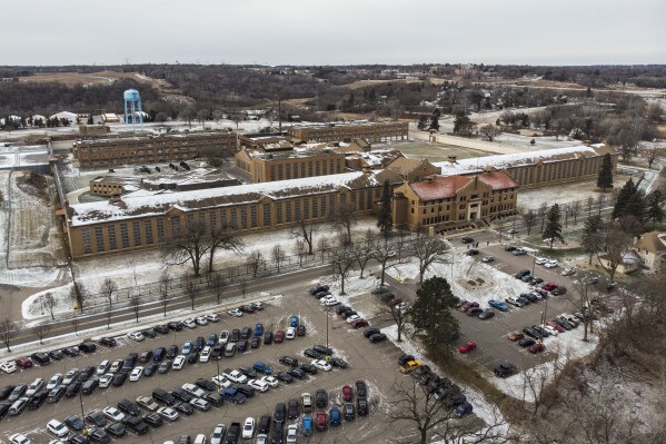 FILE - The Minnesota Correctional Facility-Stillwater prison is seen, Dec. 15, 2020, in Bayport, Minn. Minnesota state officials have ordered additional tests on drinking water at the prison after concerns about the water's quality and other issues were raised when dozens of inmates refused to return to their cells during a heat wave on Sunday, Sept. 3, 2023. (AP Photo/John Minchillo, File)