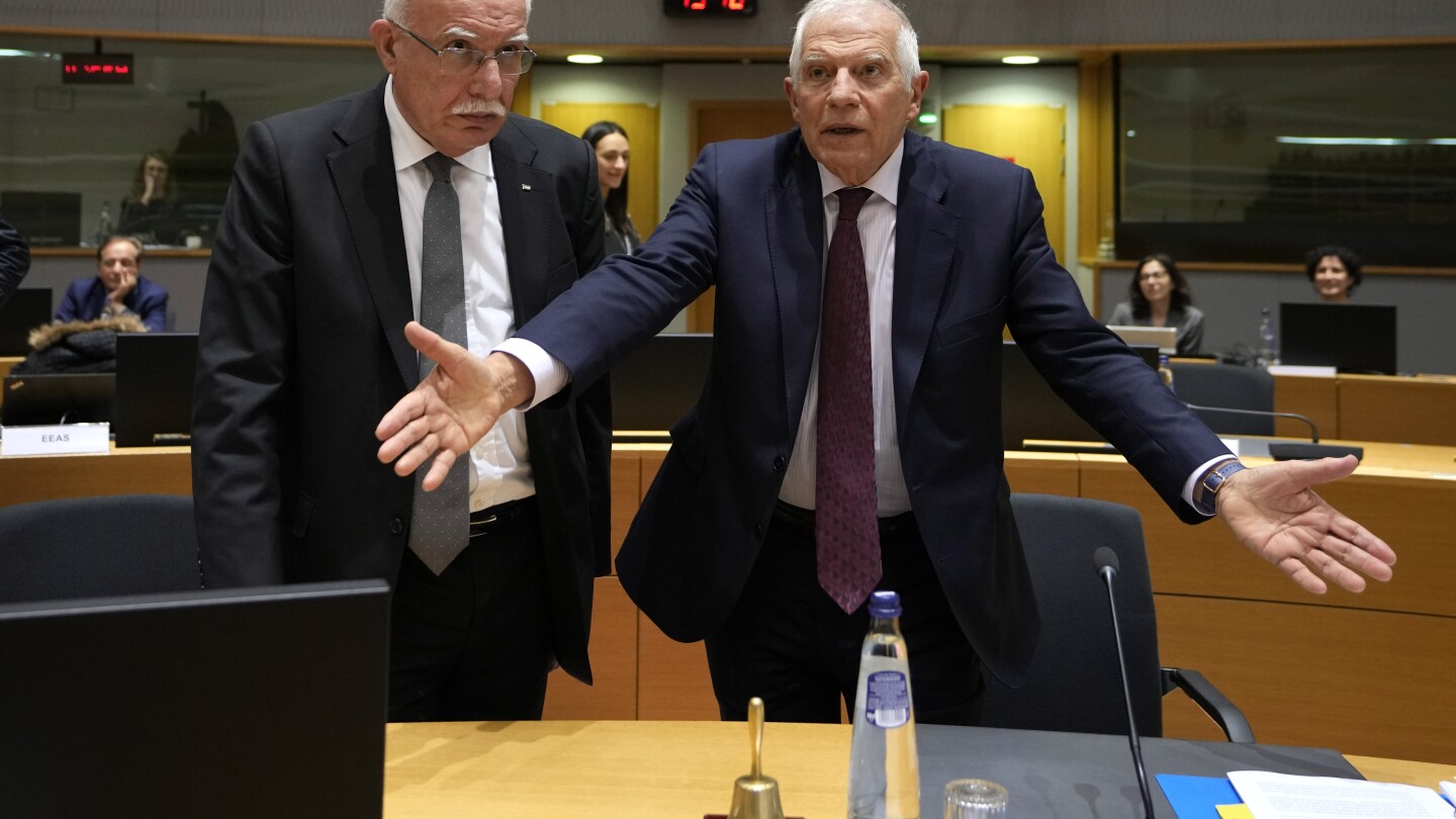 EU pushes for Palestinian statehood, rejecting Israeli chief's insistence that it's off the desk