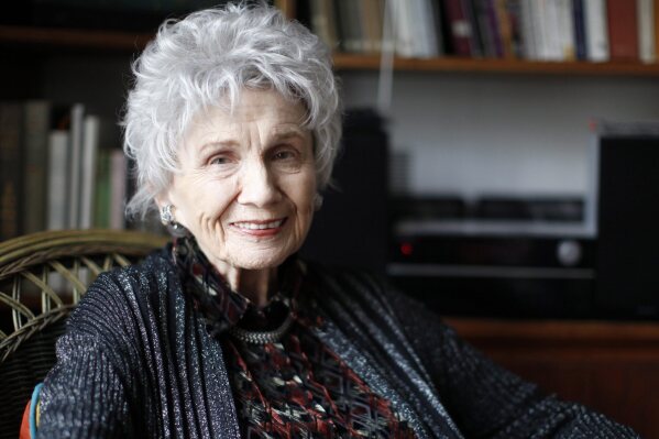 FILE - Canadian author Alice Munro is photographed during an interview in Victoria, B.C. Tuesday, Dec.10, 2013. (Chad Hipolito/The Canadian Press via AP, File)