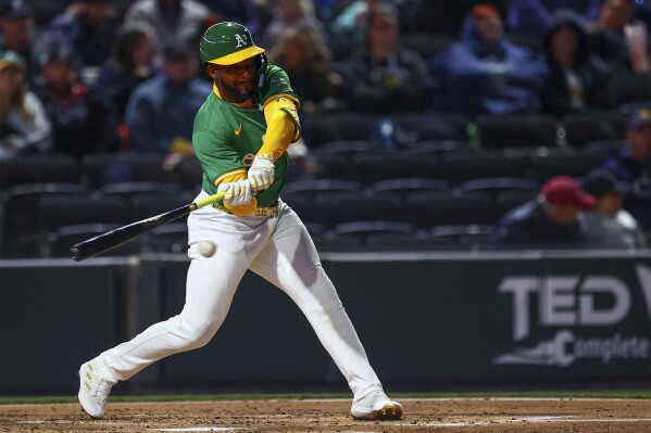 Oakland outfielder Miguel Andújar has knee surgery