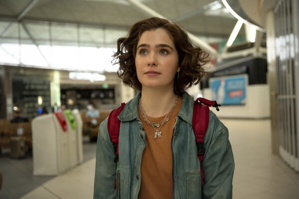 This image released by Netflix shows Haley Lu Richardson in a scene from "Love at First Sight." (Netflix via AP)