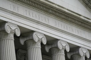 Sede del Departamento del Tesoro, en Washington, el 4 de mayo de 2021. (Foto AP/Patrick Semansky)
