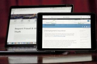 FILE - Web pages used to show information for collecting unemployment insurance in Virginia, right, and reporting fraud and identity theft in Pennsylvania, are displayed on the respective state web pages, on Feb. 26, 2021, in Zelienople, Pa. The Secret Service said it has seized more than $1.2 billion while investigating unemployment insurance and loan fraud and has returned more than $2.3 billion of fraudulently obtained funds by working with financial partners and states to reverse transactions.  (AP Photo/Keith Srakocic, File)