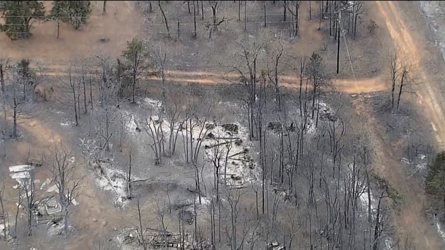 Oklahomans survey devastation after hundreds of homes are destroyed and damaged by wildfires