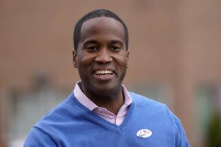 FILE - Republican U.S. Senate candidate John James speaks after dropping off his ballot in Farmington Hills, Mich., Monday, Oct. 26, 2020. Michigan businessman, military veteran and two-time Republican Senate candidate John James announced Monday, Jan. 31, 2022, he will run for an open House seat in the Detroit area.(AP Photo/Paul Sancya, File)