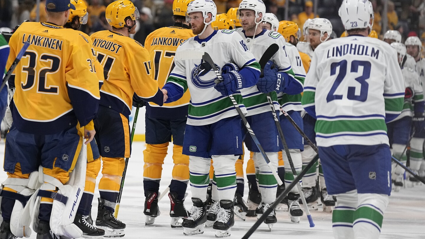 Canucks advance to second round, beating Predators 1-0 in Game 6 on Pius Suter's late goal