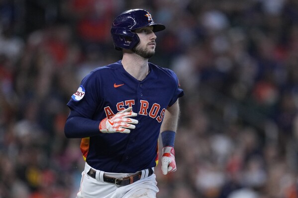 Kyle Tucker 12th with 2 triples in an inning, driving in runs with each as  Astros rout Padres 12-2