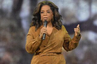 FILE - This Feb. 8, 2020 file photo shows Oprah Winfrey speaking at "Oprah's 2020 Vision: Your Life in Focus" tour in New York. Winfrey reversed her book club selection of Kate Elizabeth Russell’s upcoming “My Dark Vanessa” after the novel was briefly the subject of online controversy, a spokeswoman confirmed Thursday. "Ultimately we did not end up moving forward with it as a book club selection,” a spokeswoman for Winfrey said. (Photo by Brad Barket/Invision/AP, File)