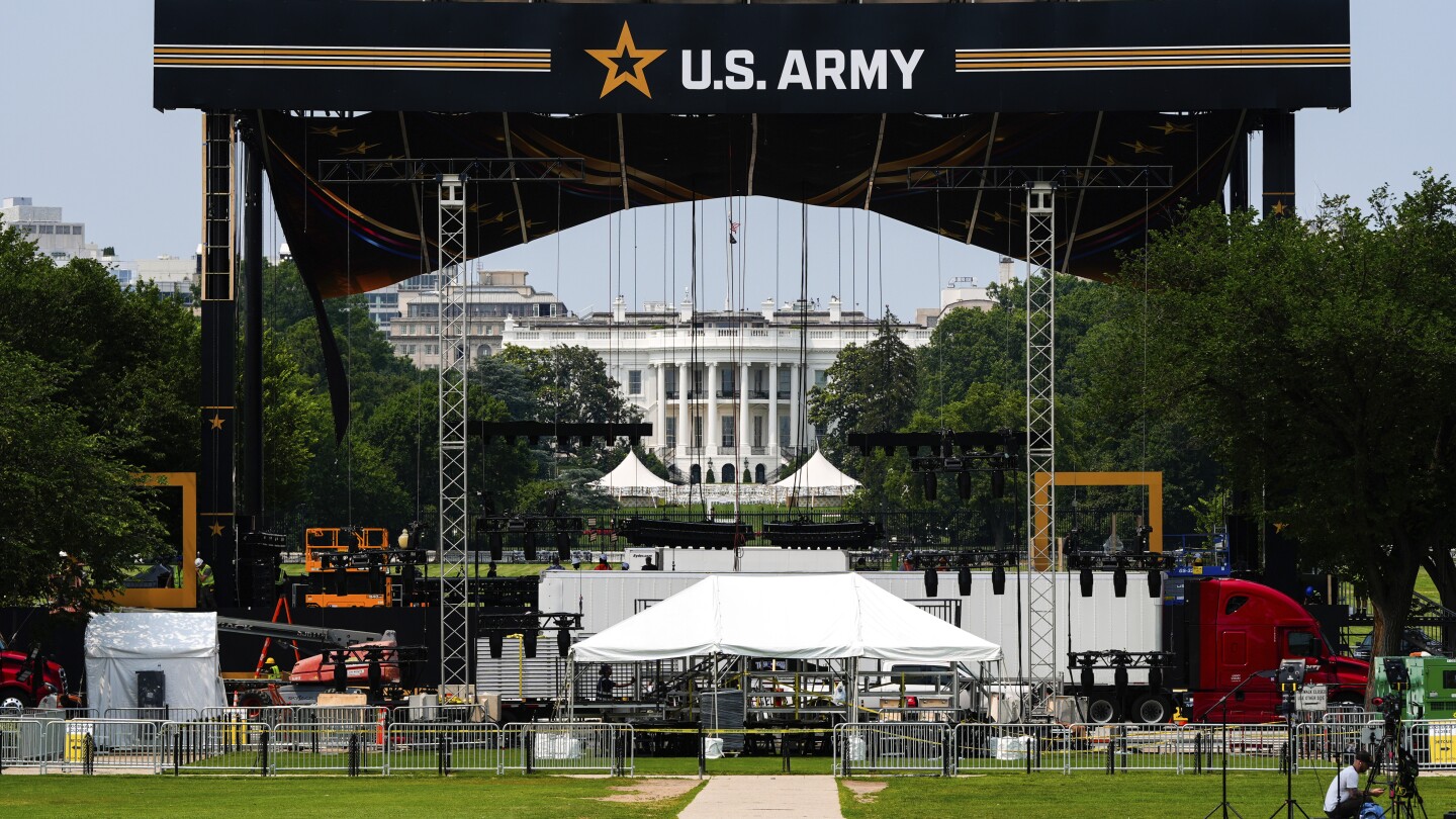 Most US adults say Trump's military parade is not a good use of money, a new AP-NORC poll finds