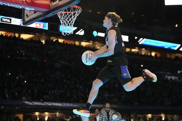 Mac McClung earns perfect score to take 2nd straight NBA Slam Dunk Contest  title over Jaylen Brown