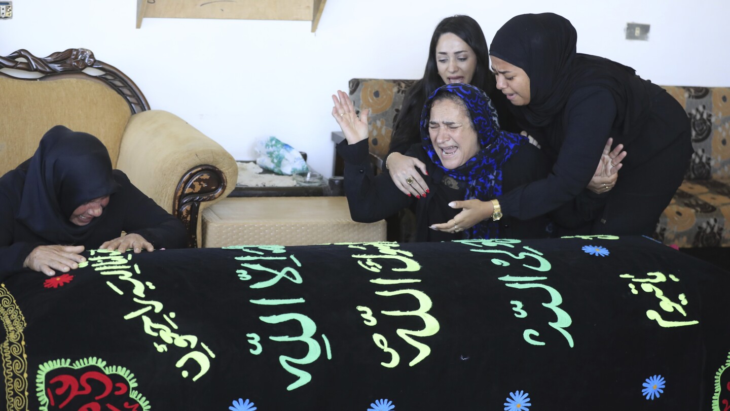 Lebanese woman and her 3 granddaughters killed in Israeli strike laid to rest