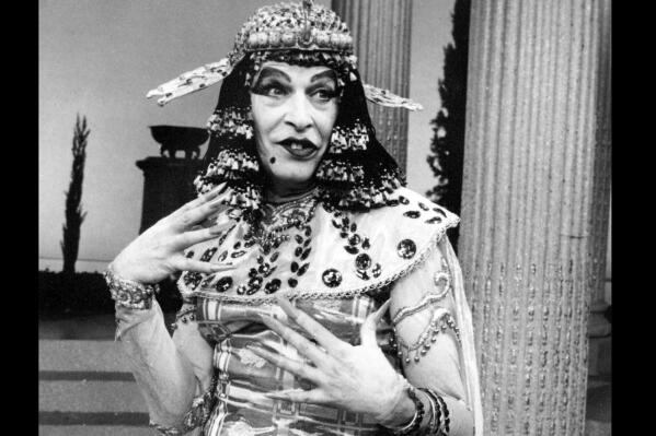 FILE - Comedian Milton Berle is the siren of the Nile during "The Milton Berle Show" on Feb. 6, 1962. Legislation is heading to Tennessee’s Republican governor, Thursday, March 2, 2023, that would ensure drag shows cannot take place in public or in front of children. Many other states have considered similar bills, but none has acted as fast as Tennessee..(AP Photo, File)