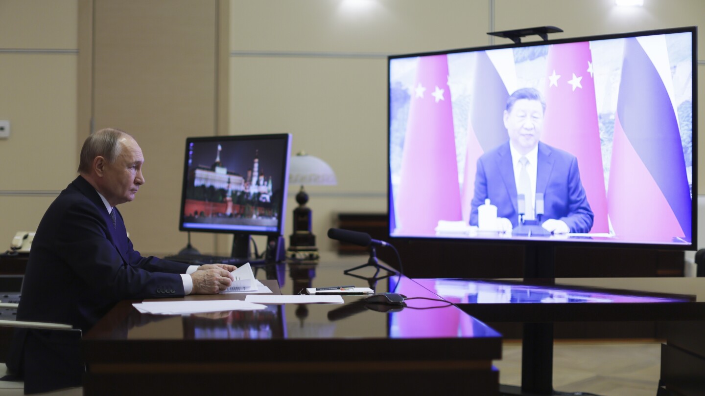 Xi tells Putin that China is pleased with Russia's efforts to end Ukraine war