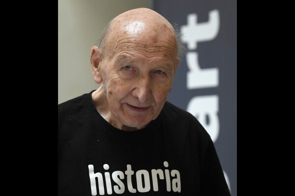 FILE - Music journalist Jiri Cerny speaks during a press conference to the 57th edition of the Golden Prague International Television Festival, in Prague, Aug. 25, 2020. Cerny, a leading Czech music critic who introduced western music to generations of listeners behind the Iron Curtain and became one of the voices of the 1989 anti-communist Velvet Revolution has died it was announced Friday, Aug. 18, 2023. He was 87. (Michal Krumphanzl/CTK via AP)