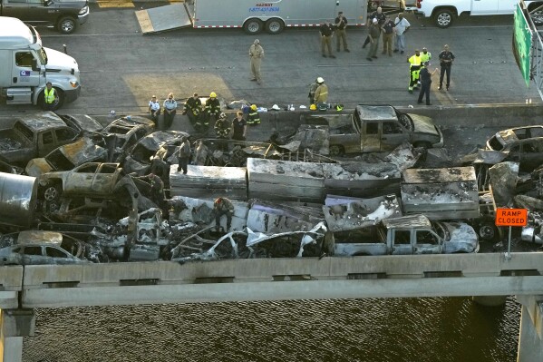 Dozens of vehicles wrecked in pile-up on South African motorway