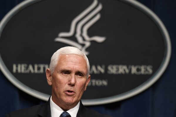 Vice President Mike Pence speaks during a news conference with the Coronavirus task force at the Department of Health and Human Services in Washington, Friday, June 26, 2020. (AP Photo/Susan Walsh)