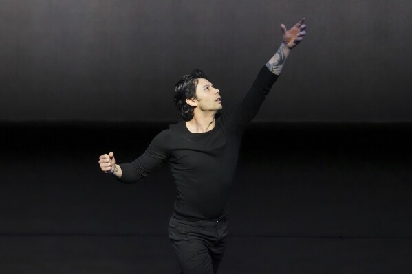 This photo provided by Joyce Theater shows Herman Cornejo in 鈥淭wyla Tharp Dance." at New York's intimate Joyce Theater. Choreographer Twyla Tharp has been making dances for six decades, and she's still creating at 82. Her latest production is a three-part show, 鈥淭wyla Tharp Dance,鈥� at New York's intimate Joyce Theater. (Steven Pisano/Joyce Theater via AP)