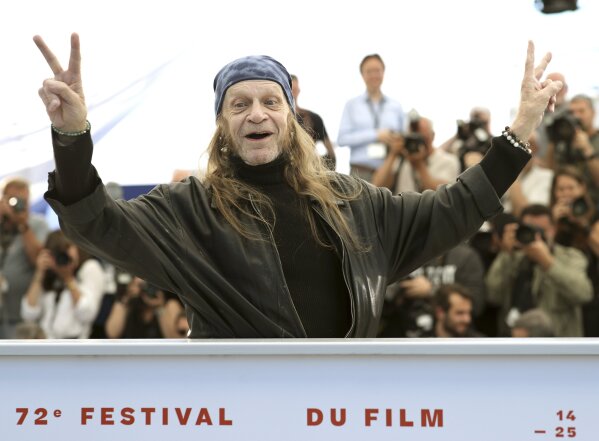 
              Actor Leon Vitali poses for photographers at the photo call for the film 'The Shining' at the 72nd international film festival, Cannes, southern France, Thursday, May 16, 2019. (AP Photo/Petros Giannakouris)
            